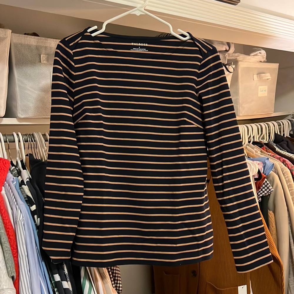 Talbots striped long sleeve tee